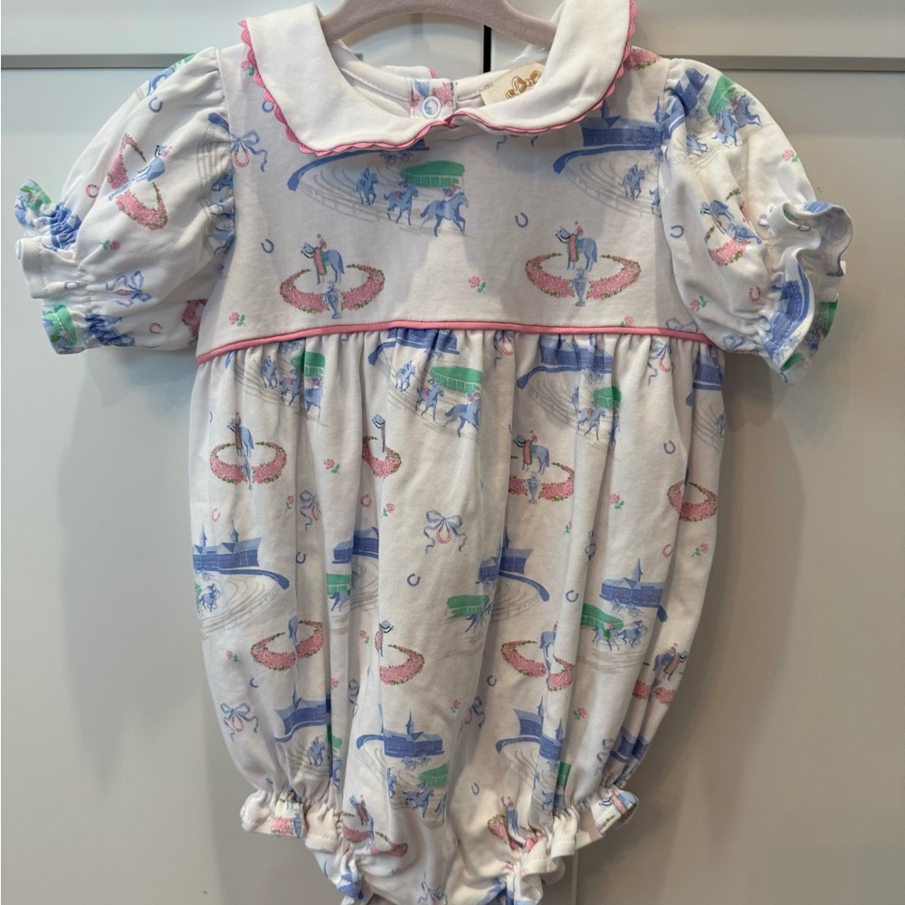 The Beaufort Bonnet Company Blue and Pink Kids Bodysuit